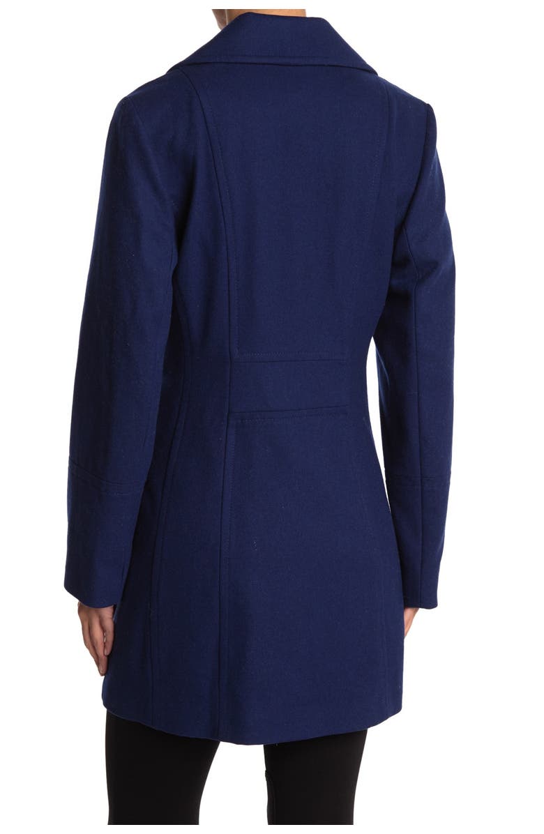 Anne Klein Notch Collar Wool Blend Peacoat, Alternate, color, 