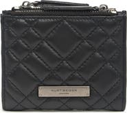 Kurt Geiger London Diamond Quilt Leather Bifold Wallet