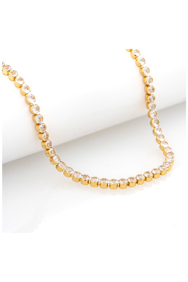 Cubic Zirconia Tennis Necklace, Alternate, color, GOLD / CUBIC ZIRCONIA