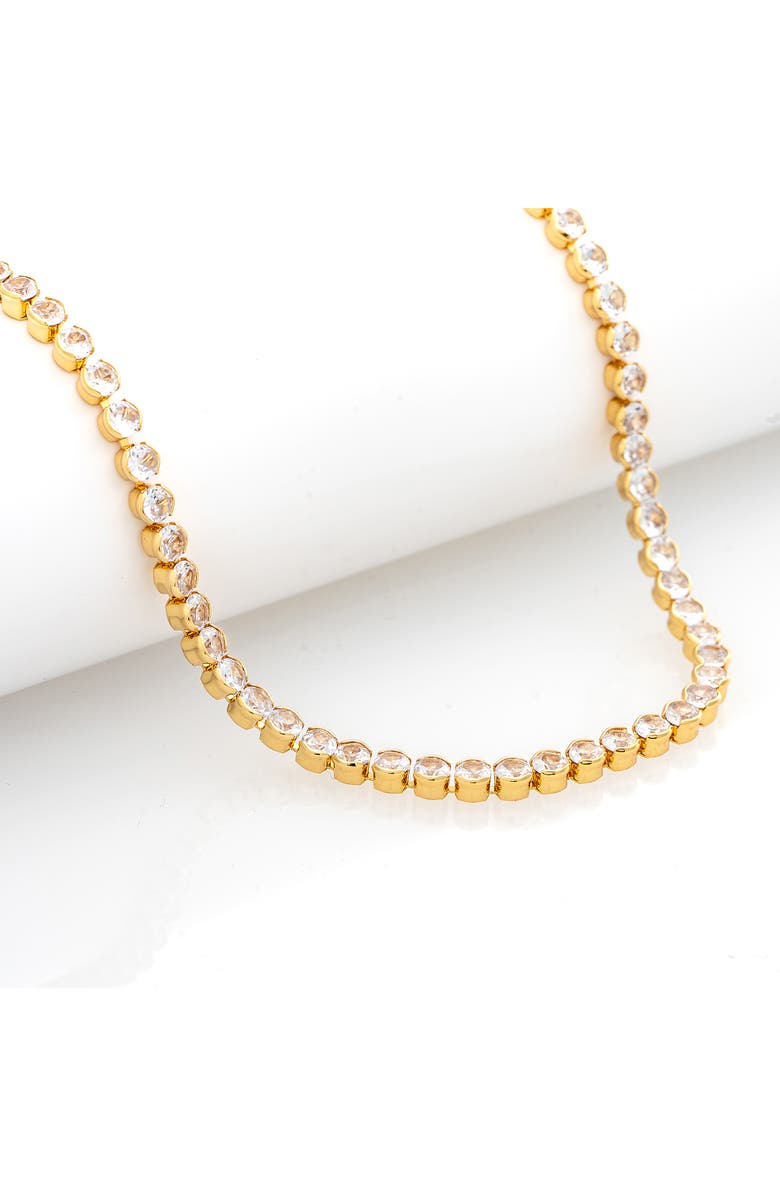 RIVKA FRIEDMAN Cubic Zirconia Tennis Necklace, Alternate, color, Gold / Cubic Zirconia