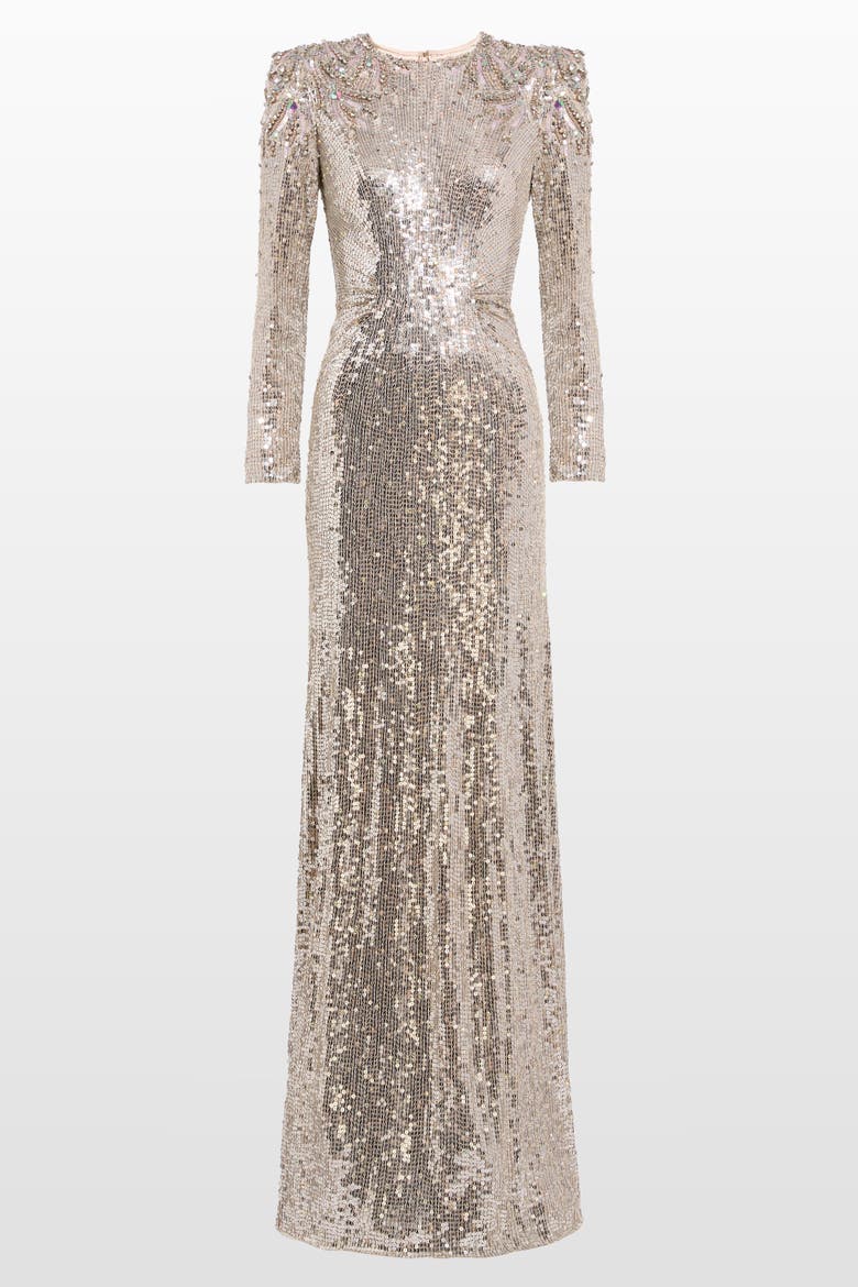 Dulcet Sequin-Embellished Dress, Main, color, Morganite