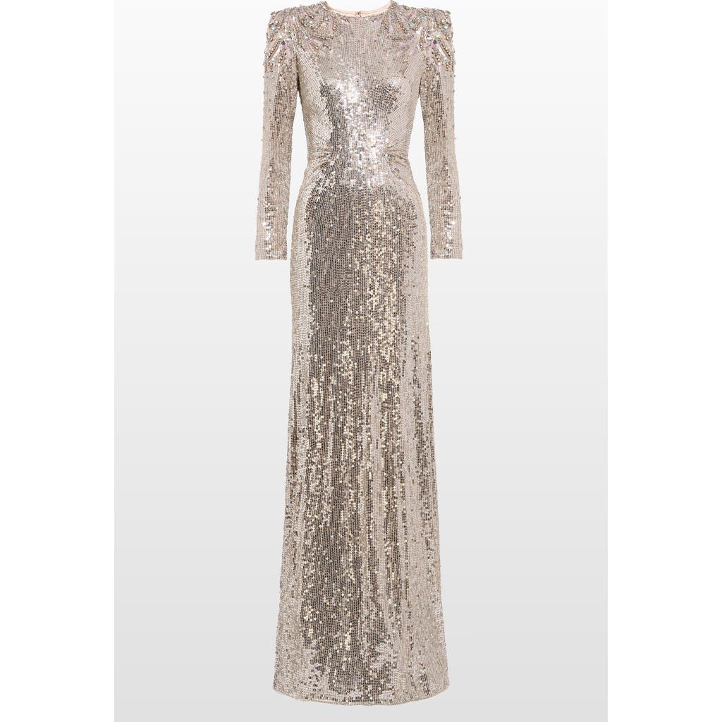 Jenny Packham Dulcet Sequin-embellished Dress In Pink