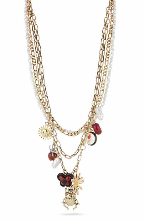 Layered Multi Charm Necklace