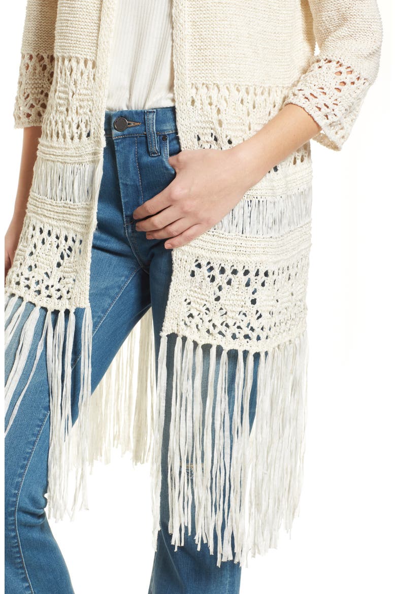 Fringe Hem Cardigan, Alternate, color, JUMP SHIP