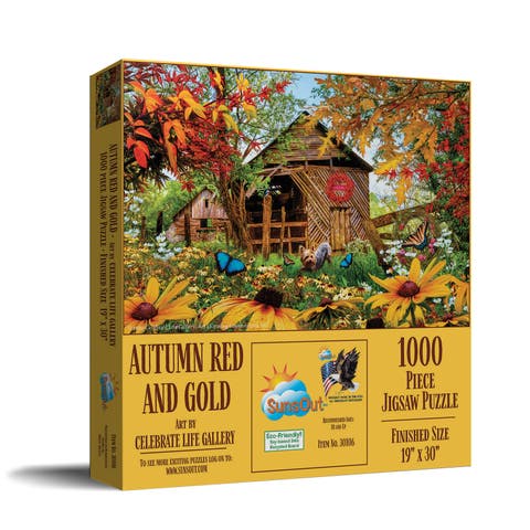 Autumn Red and Gold 1000 piece Jigsaw Puzzle for Adults