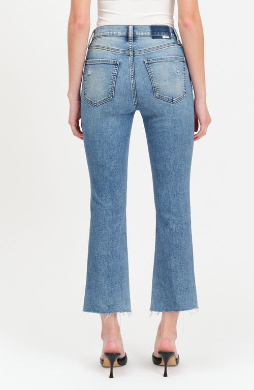 Shop Daze Shy Girl High Waist Crop Flare Jeans In Pda