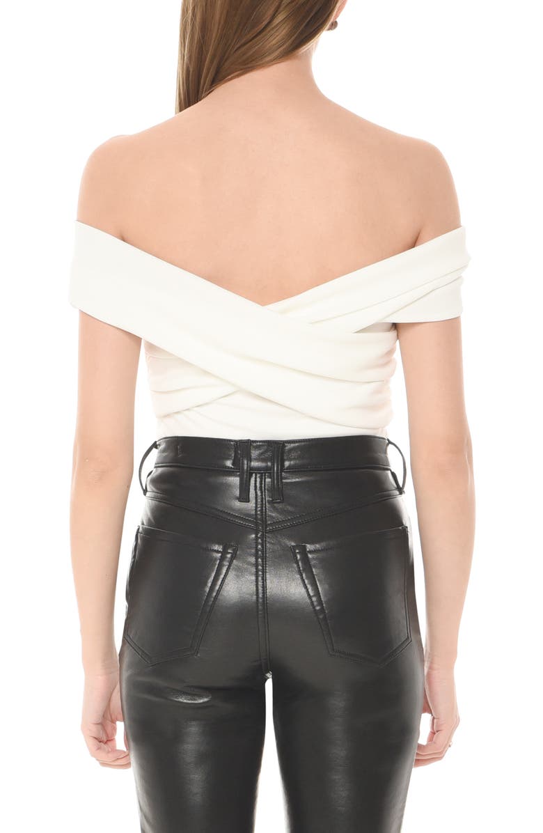 WAYF Crossover Off the Shoulder Bodysuit, Alternate, color, 