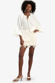Trina Turk Norry Long-Sleeve Printed Cotton Top