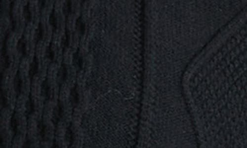Universal Standard Mixed Cable Stitch Cardigan In Black