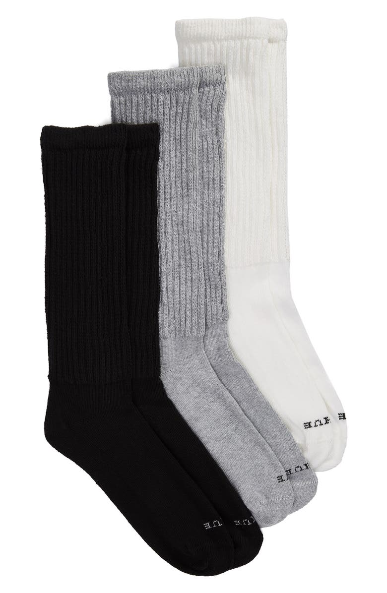 Hue 3-Pack Slouch Socks, Main, color,