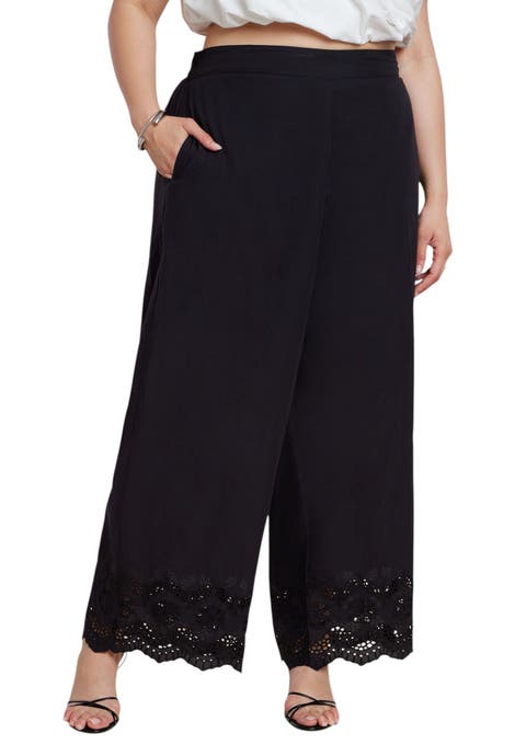 Embroidered Eyelet Pant (plus)
