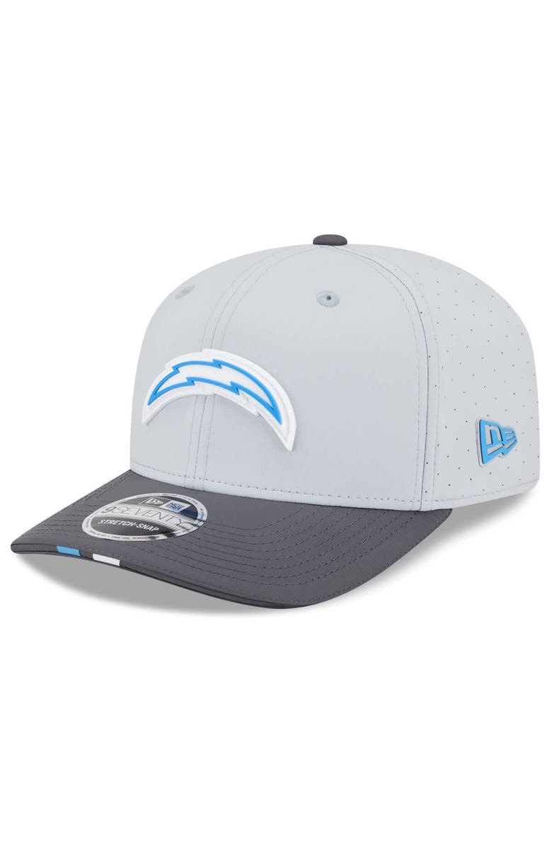 New Era Men's New Era Gray/Graphite Los Angeles Chargers 2025 NFL Training Camp 9SEVENTY Adjustable Hat, Main, color,