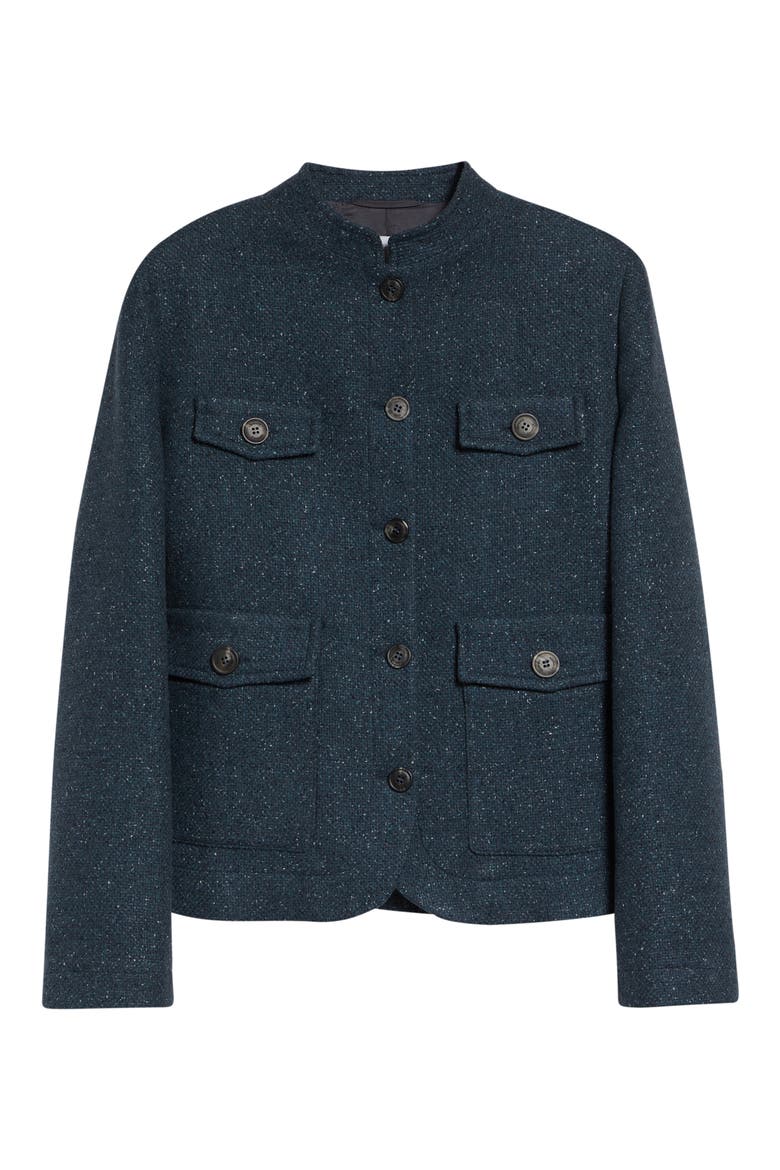 Cashmere & Silk Field Jacket, Alternate, color, 178 DARK JADE