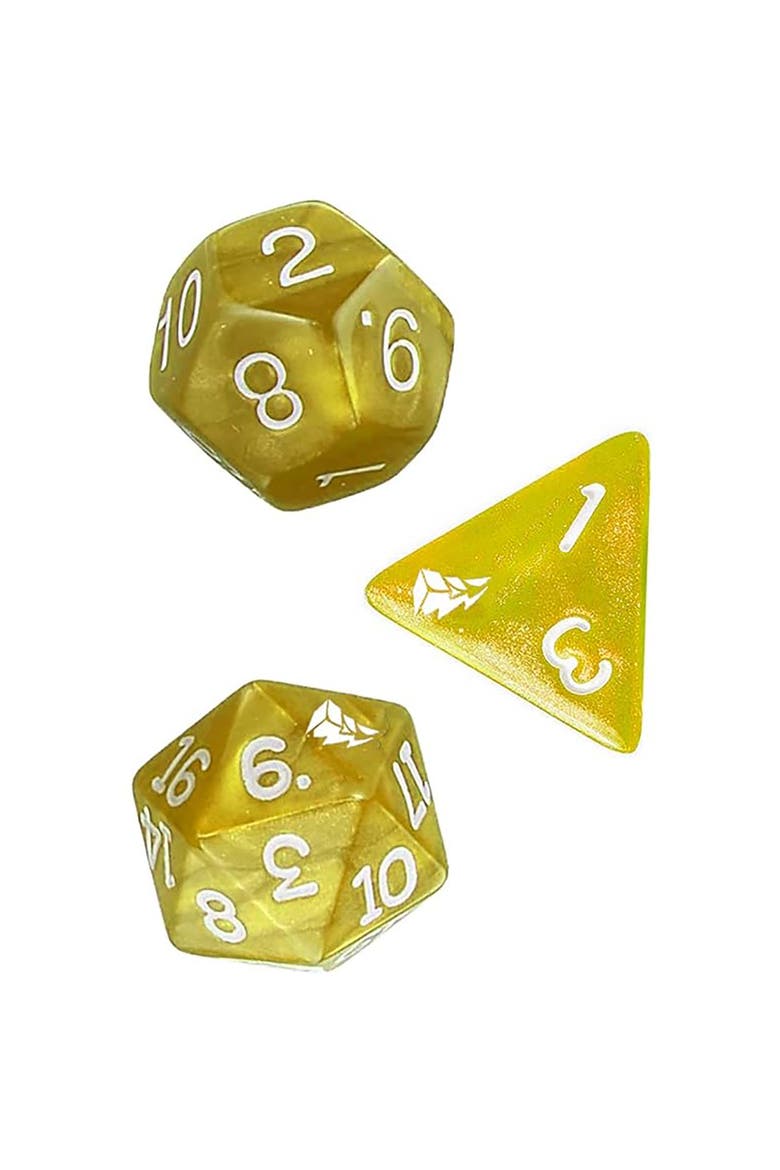 Power Rangers Roleplaying Game Yellow Dice Set, Alternate, color, Yellow
