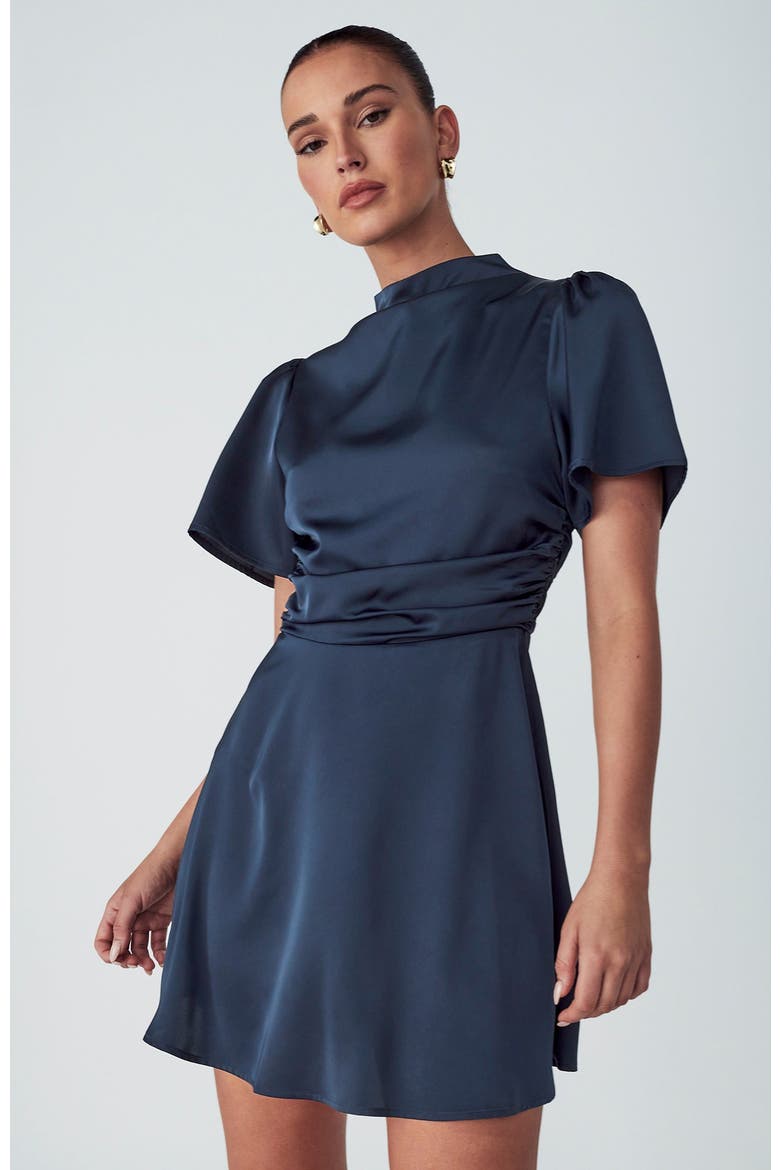 Saray Mini Dress, Alternate, color, Navy Blue