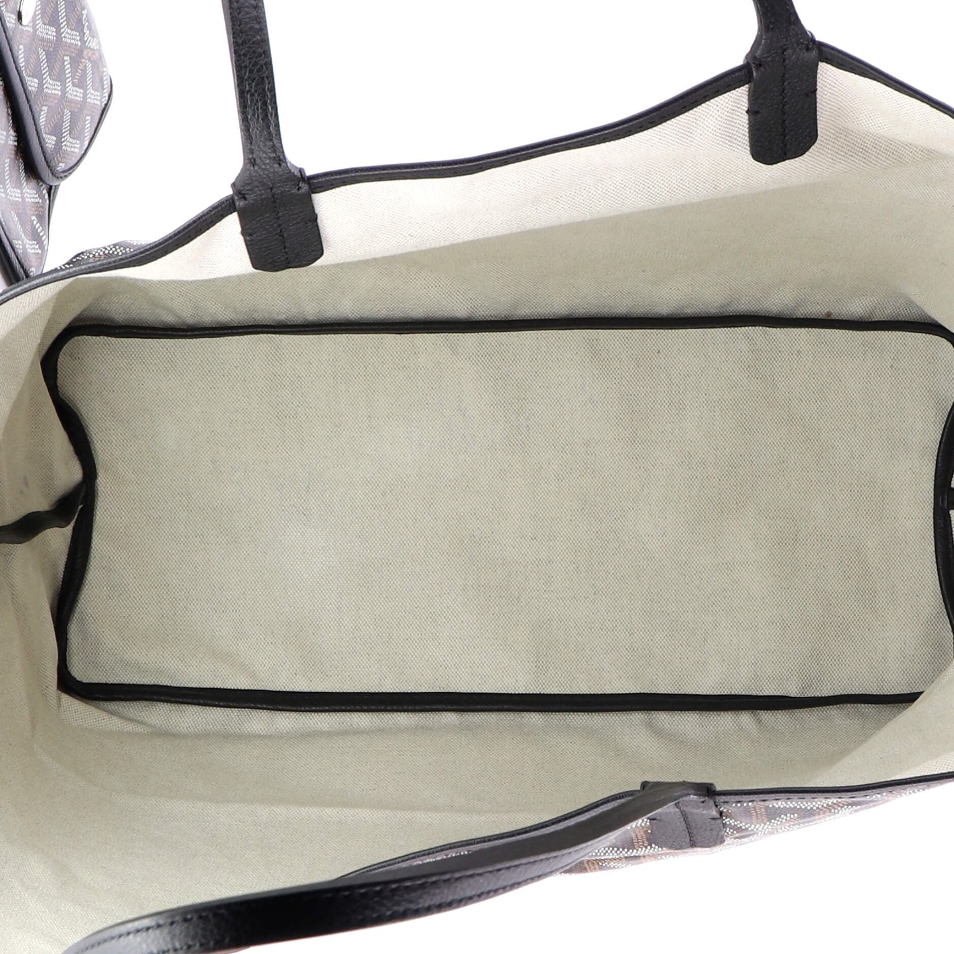 Pre-Owned Goyard Saint Louis Tote Coated Canvas PM, Alternate, color, Black