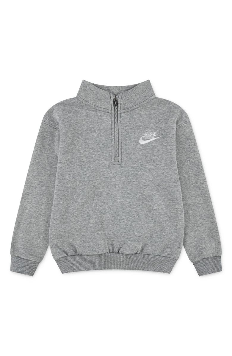 Nike Kids' Quarter Zip Pullover, Main, color, Dark Grey Heather