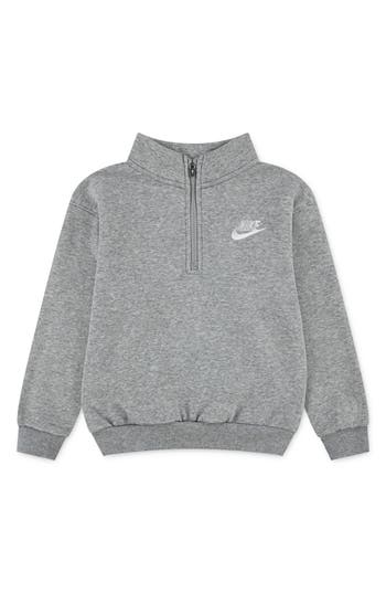 Nike Kids' Quarter Zip Pullover in 042Dk Grey at Nordstrom Rack