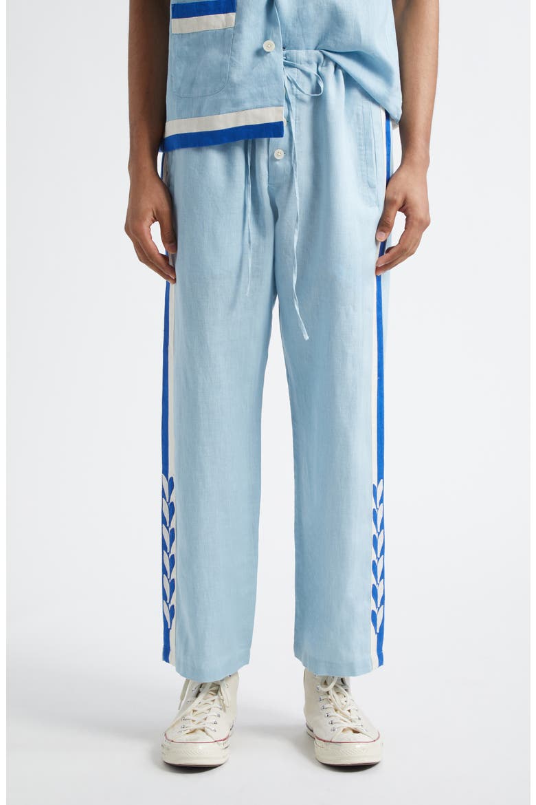 Seedling Stripe Pajama Pants, Main, color, WHITE/ BLUE
