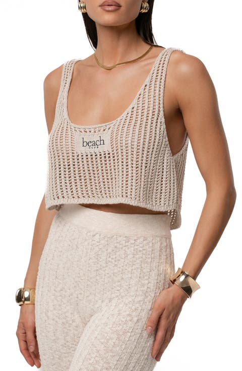 Island Nights Open Knit Crop Top