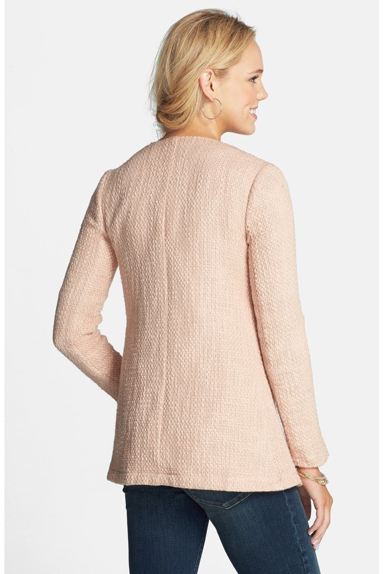 Tweed Swing Moto Jacket, Alternate, color, BLUSH