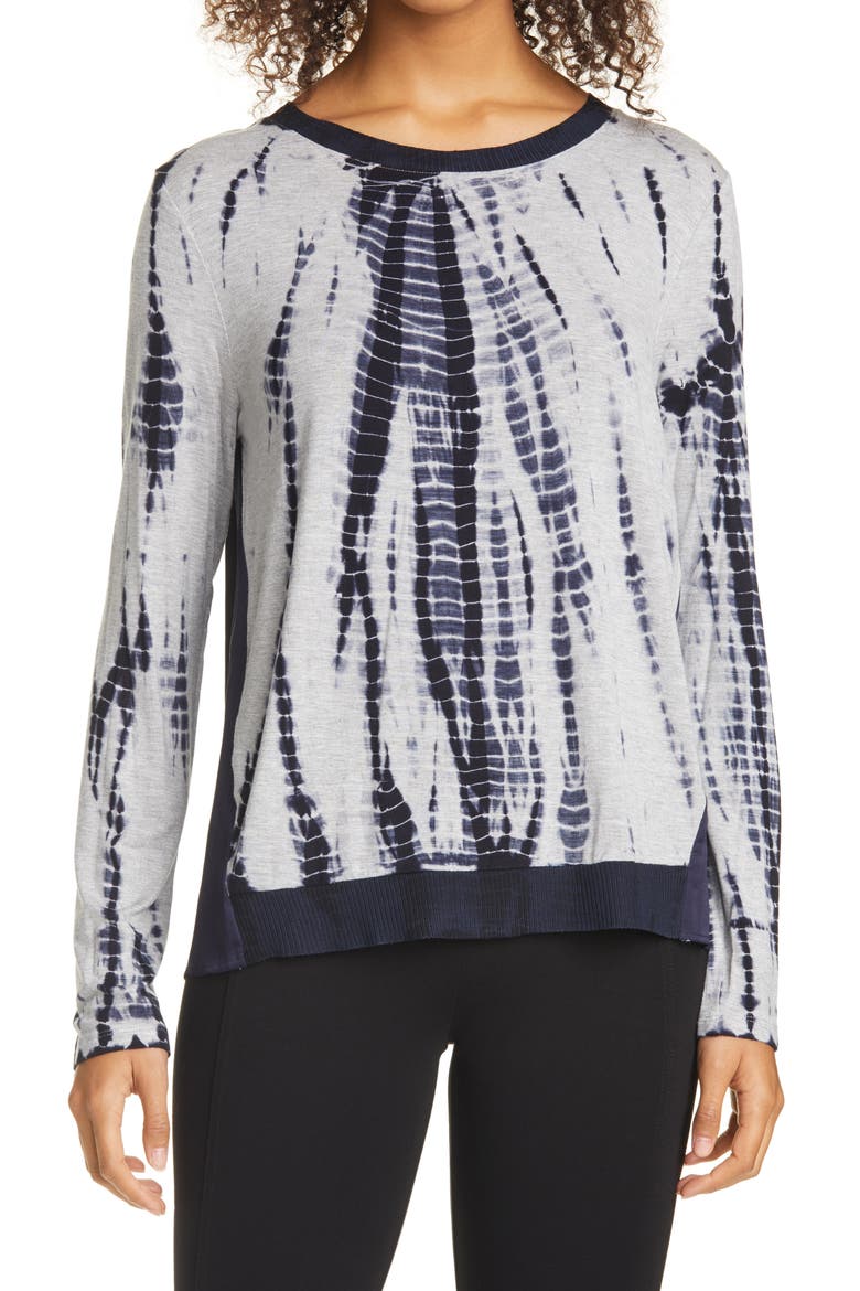 Tie Dye Top, Main, color, HTHR GREY COMBO