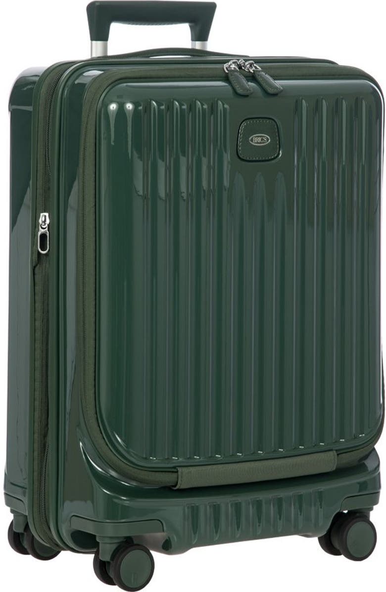 Bric
s Positano 21" Carry-On Expandable Spinner w/Pocket, Main, color, Emerald