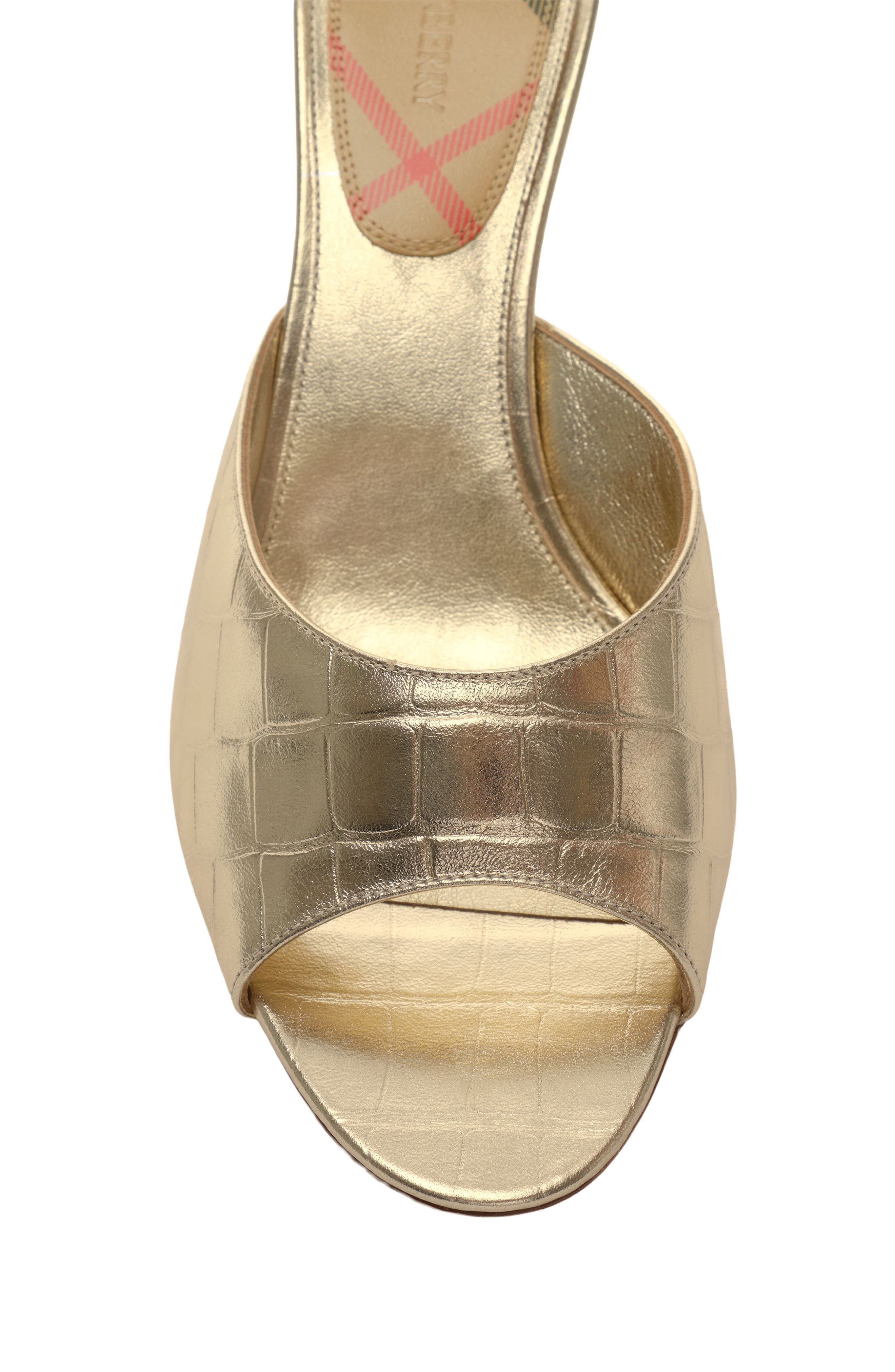 Mews Heeled Mule, Alternate, color, GOLD