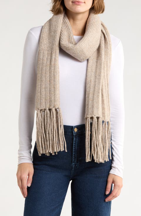 Fringe Trim Muffler Scarf
