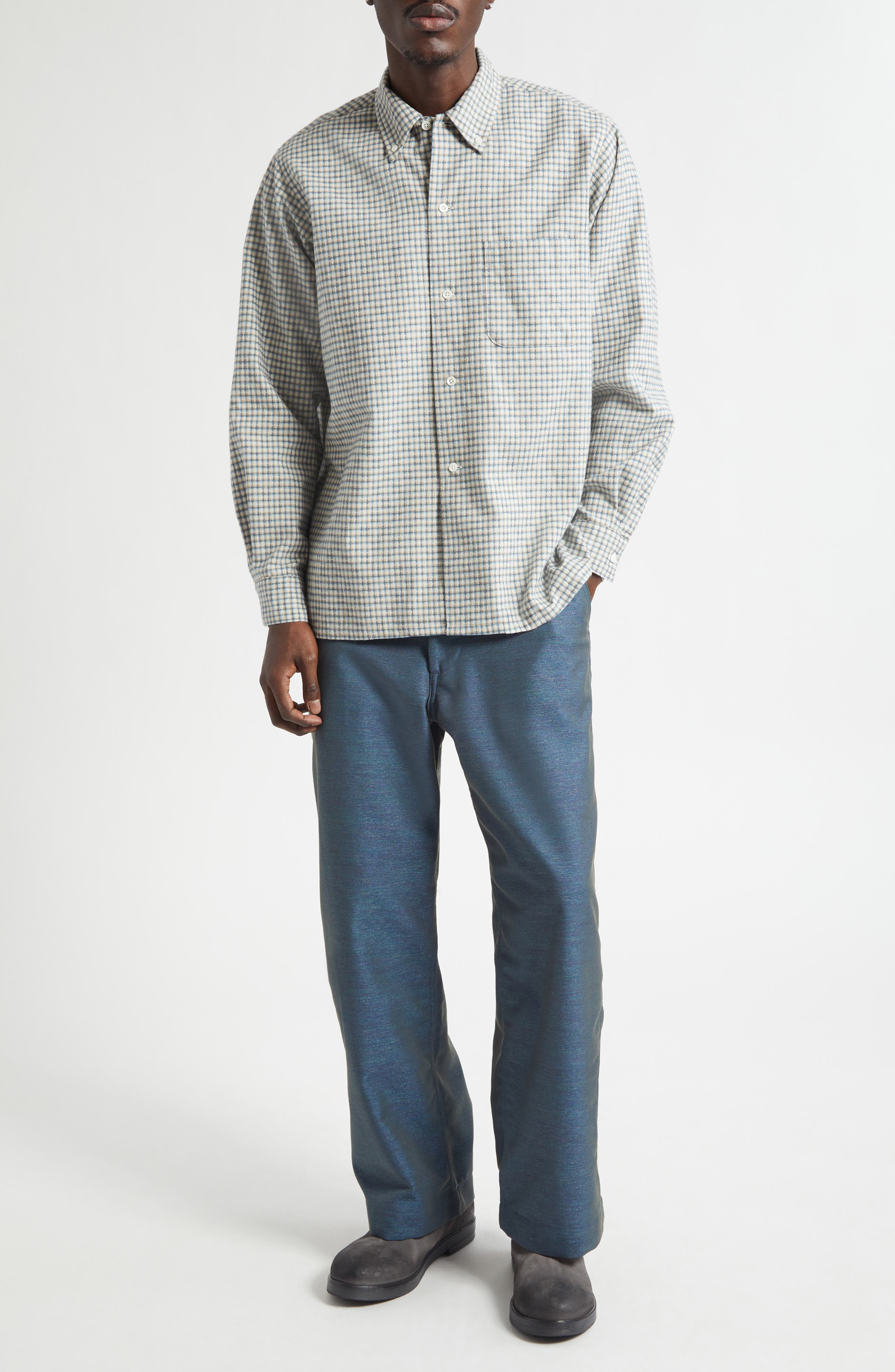 Plaid Dobby Button-Down Shirt - image 2