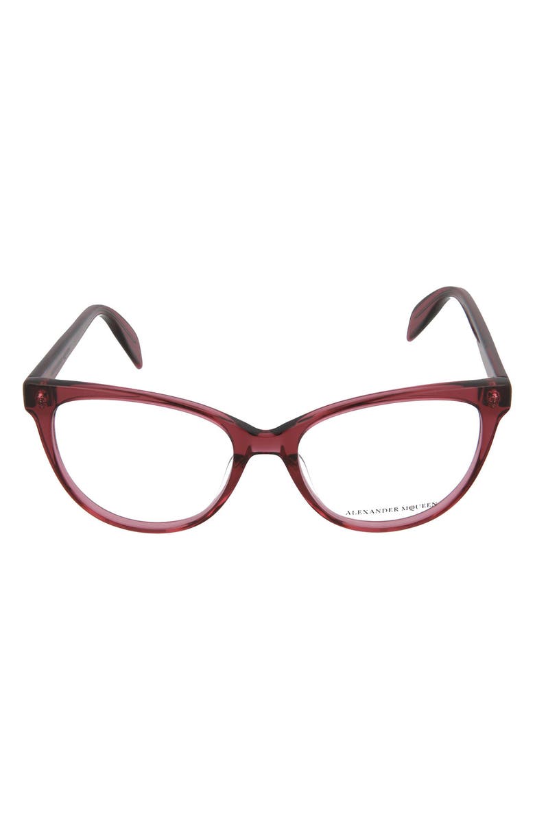 McQueen Alexander McQueen 53mm Cat Eye Optical Frames, Main, color,