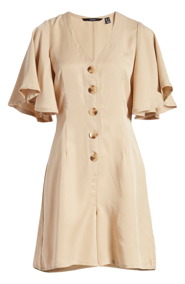 VERO MODA Viviana Flutter Sleeve Romper, Alternate, color, 