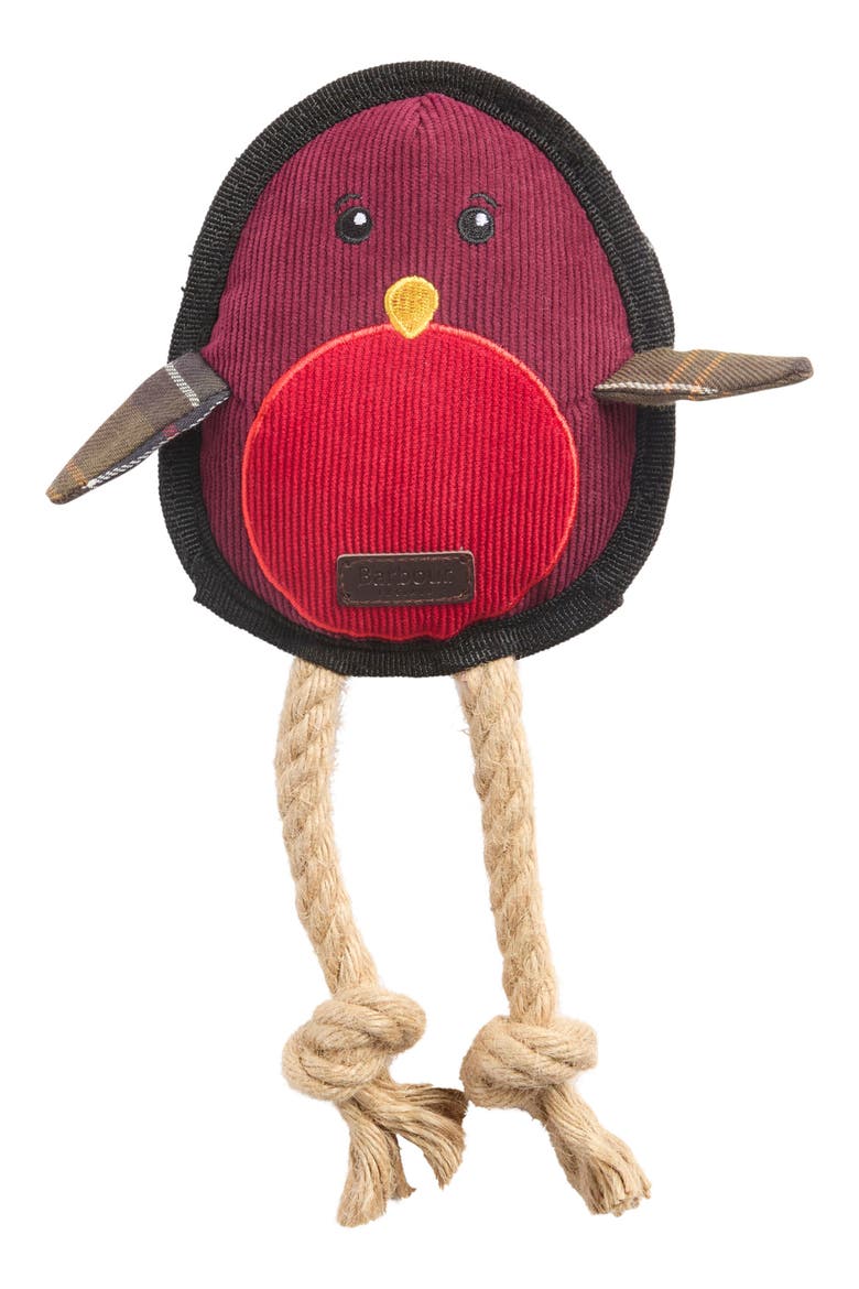 Christmas Robin Dog Toy, Main, color, BROWN/ RED