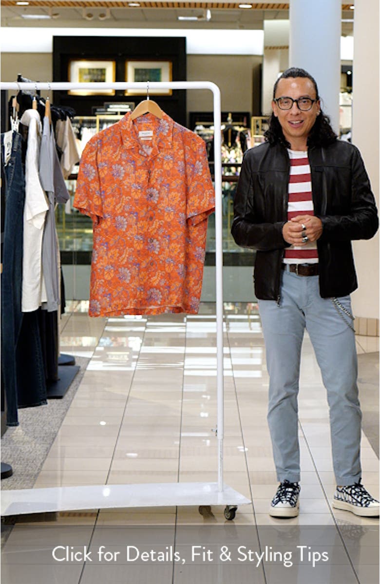 Jackson Floral Linen Camp Shirt, sales video thumbnail