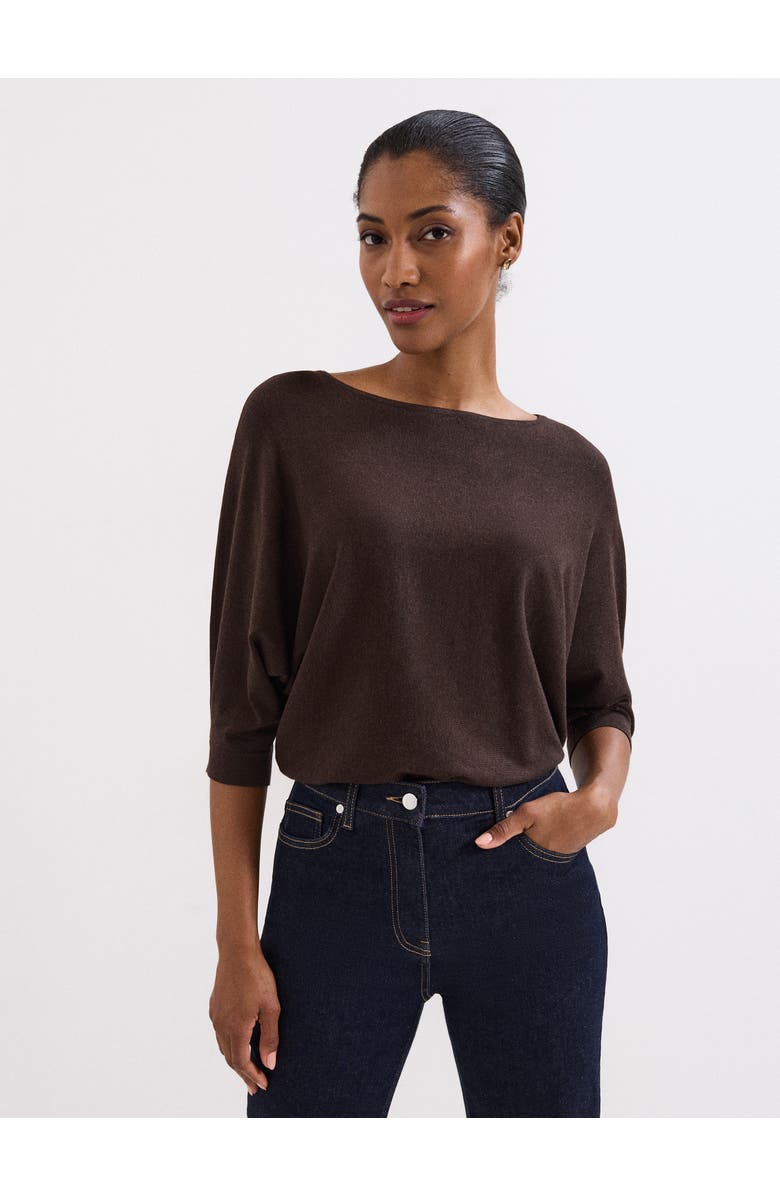 Phase Eight Cristine Knit Sweater, Main, color, Brown