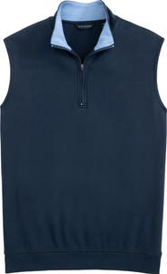 Scott Barber Pima Cotton Quarter Zip Vest