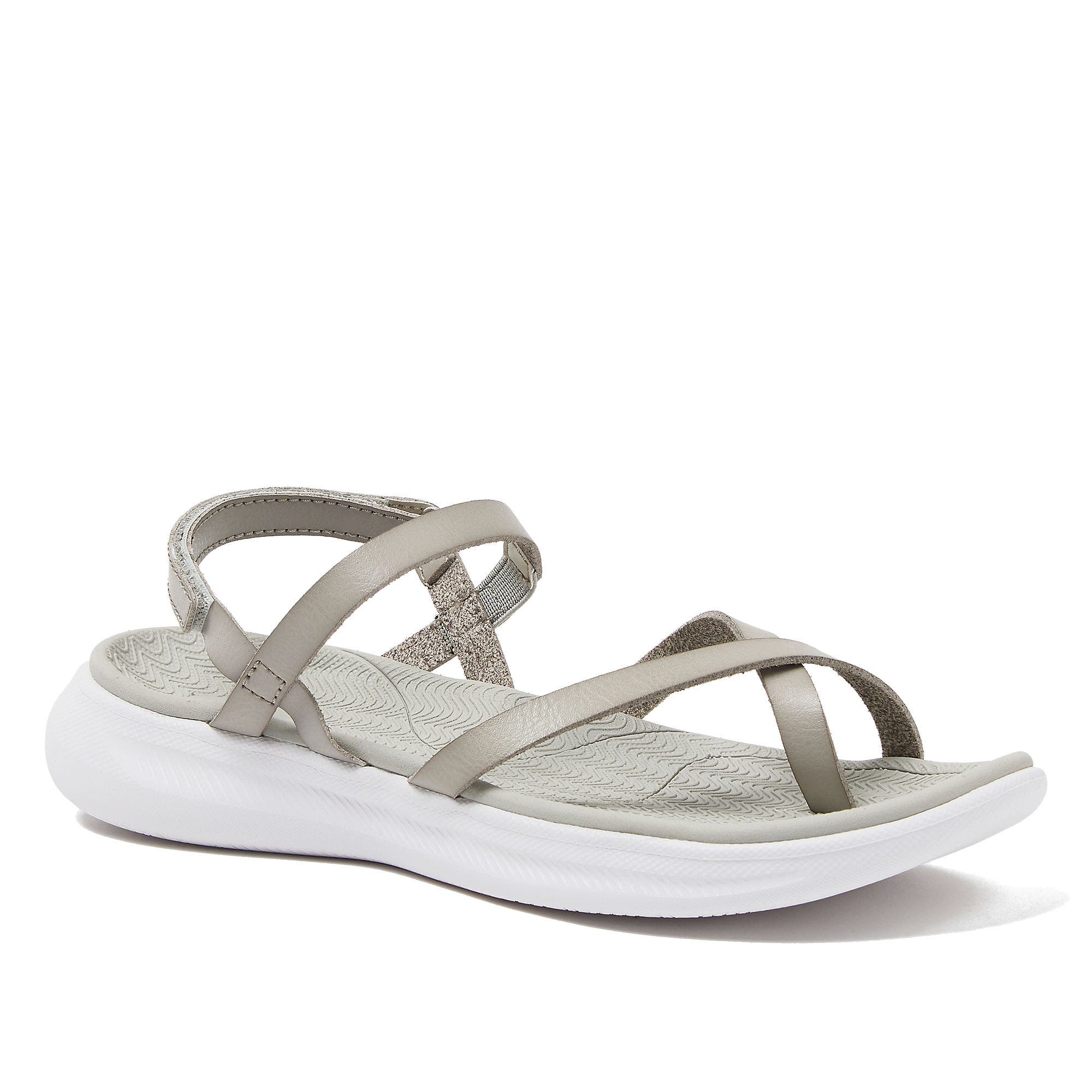 Lands' End All Day Comfort Strap Sandals, Main, color, Moonstruck Gray