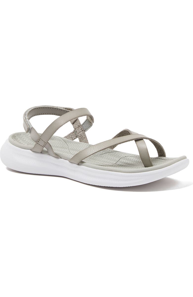 Lands' End All Day Comfort Strap Sandals, Main, color, Moonstruck Gray