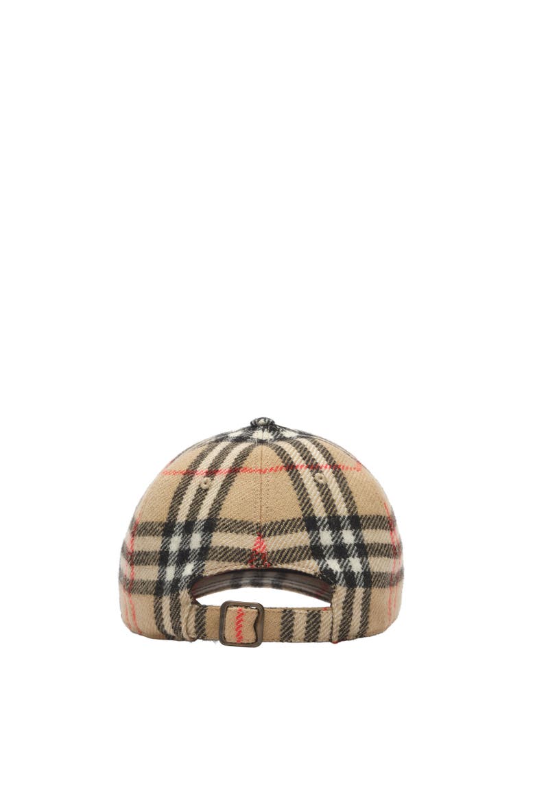 Check Wool Baseball Cap, Alternate, color, Archive beige