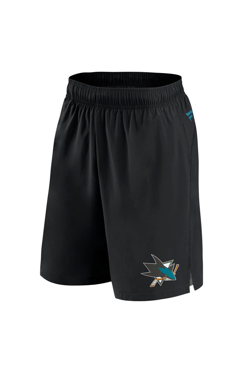 FANATICS Men's Fanatics Branded  Black San Jose Sharks Authentic Pro Tech Shorts, Alternate, color, 