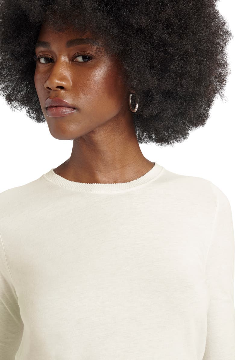 Splendid Becca Crewneck Knit Top, Alternate, color, Stone