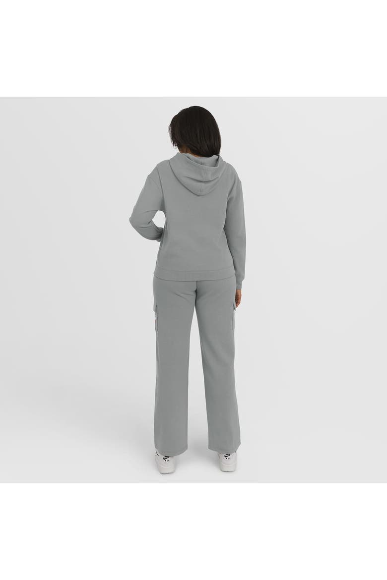 Women's WEAR by Erin Andrews Gray Miami Dolphins Waffle-Knit Long Sleeve Hooded Shirt & Pants Lounge Set, Alternate, color, Gray