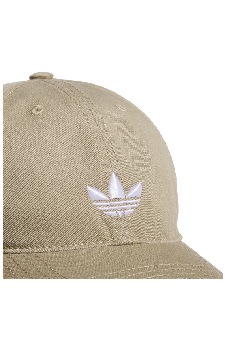 Relaxed Trefoil Cotton Baseball Cap, Alternate, color, DARK BEIGE
