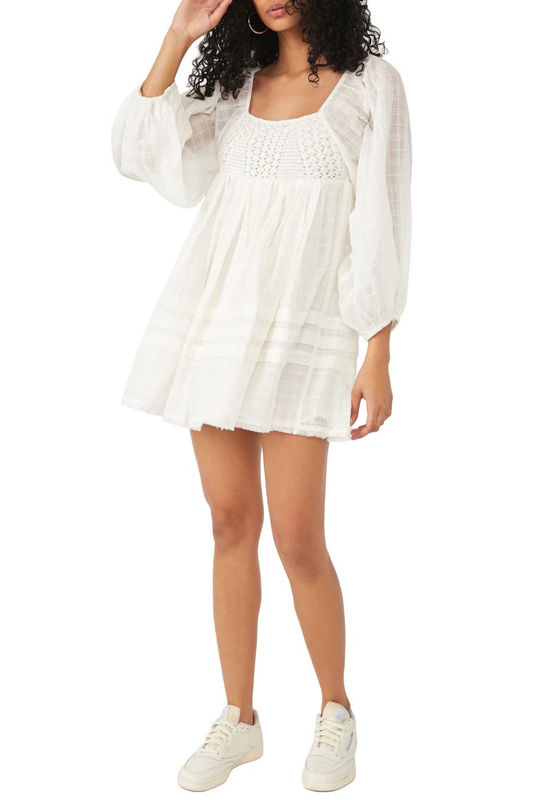 Ari Long Sleeve Minidress, Main, color, IVORY
