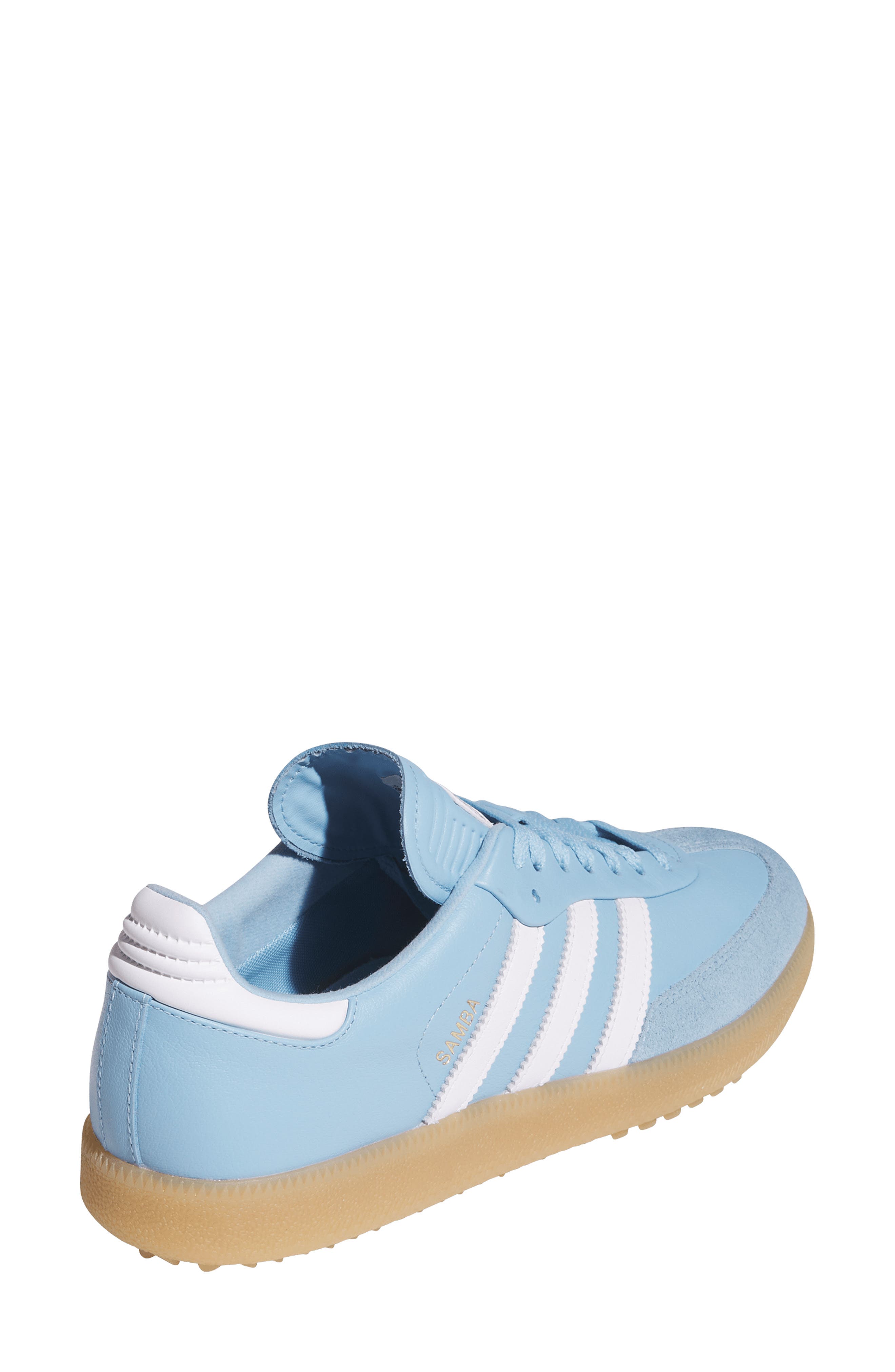 Gender Inclusive Samba Spikeless Golf Shoe, Alternate, color, WHITE/ BLUE