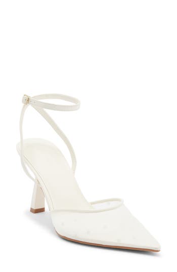 Open Edit Neesha Ankle Strap Pump In White
