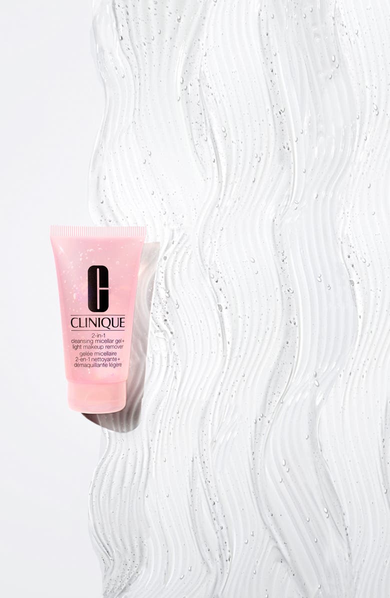 Clinique 2-in-1 Cleansing Micellar Gel + Light Makeup Remover, Alternate, color,