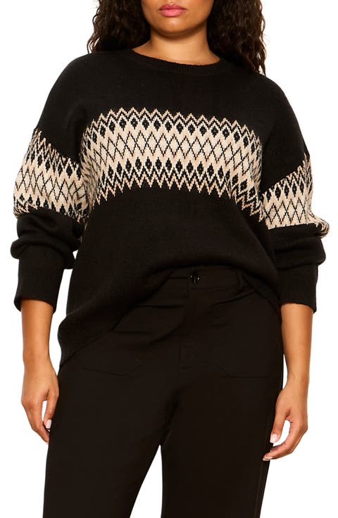 Argyle Crew Pullover