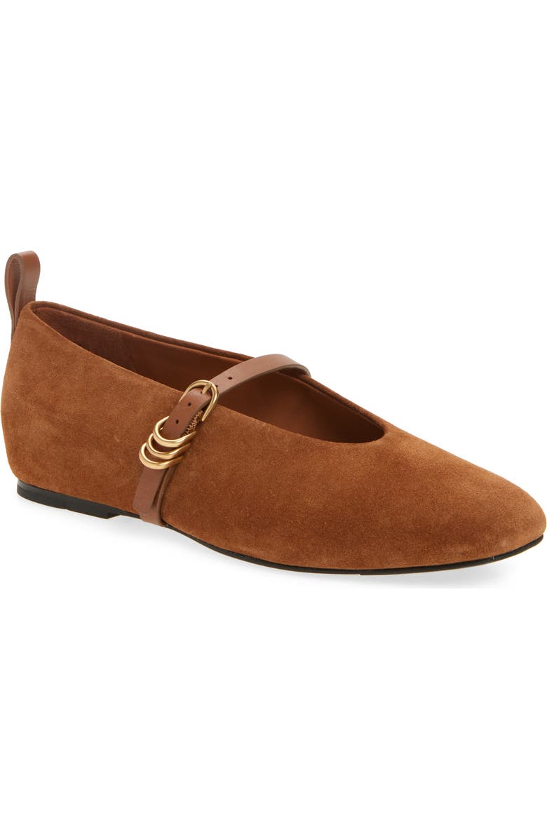 rag & bone Spire Mary Jane Flat, Main, color, Umber Suede