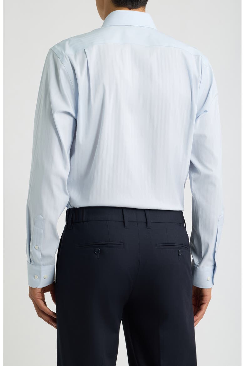 Trim Fit Performance Herringbone Shirt, Alternate, color, BLUE SPIGATO HERRINGBONE